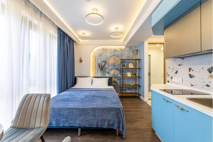 Стандартные апартаменты. Квартира в многоквартирном доме Апартаменты ЖК «Красная площадь». Сочи