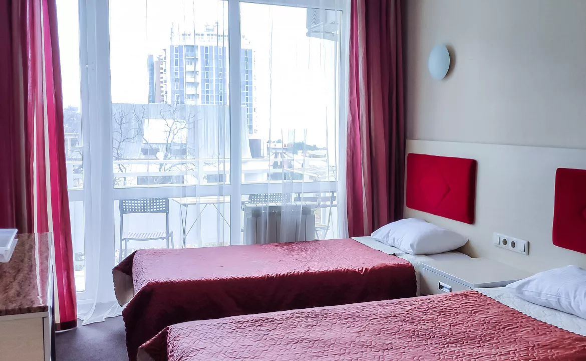 Стандарт с двумя раздельными кроватями. Отель Апартаменты Волна. Сочи