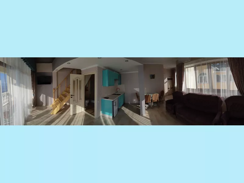 2-х уровневые Апартаменты с кухней, балконом и видом на море. Коттедж «Алустон». Рыбачье