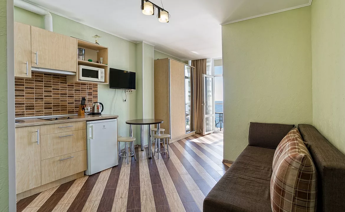 Квартира-студио №21. Квартира в многоквартирном доме Видовые апартаменты в Мисхоре. Кореиз Квартира-студио №21. Квартира в многоквартирном доме Видовые апартаменты в Мисхоре. Кореиз