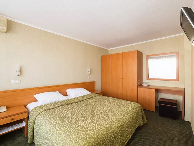 Однокомнатный двухместный номер улучшенной планировки с двуспальной кроватью и диваном. Отель "Магнолия". Сочи