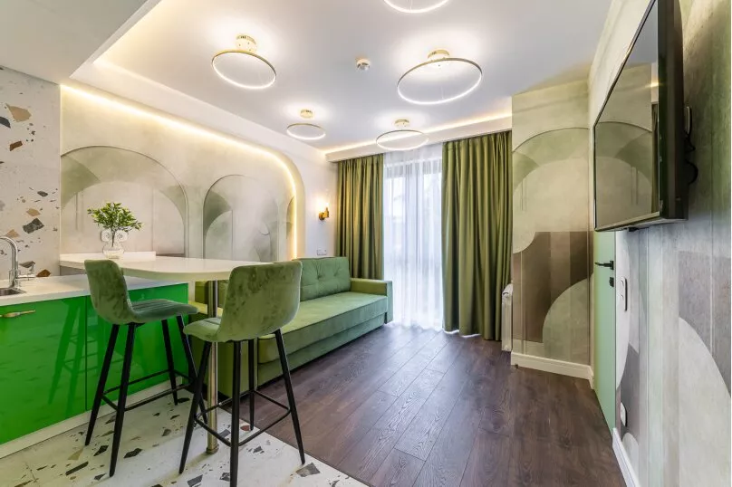 Апартаменты с 1 спальней. Квартира в многоквартирном доме Апартаменты ЖК «Красная площадь». Сочи