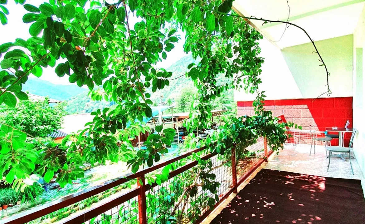 двухкомнатный четырехместный номер с большим балконом и видом на горы. Гостевой дом Родник. Красная Поляна