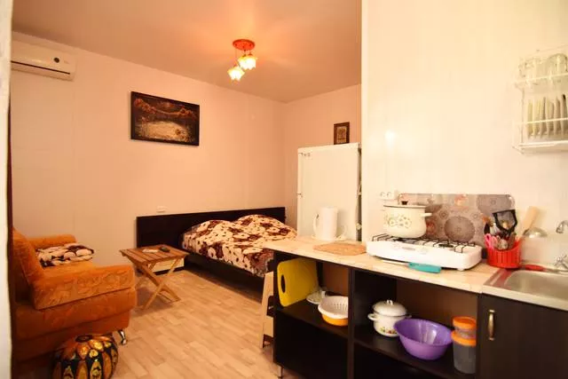 . Гостевой дом «Квартирки у моря» (кухня в номере). Вардане