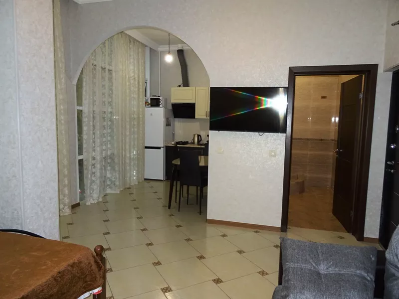 Квартира-студия. Квартира в многоквартирном доме "В центре" квартира-студия. Адлер