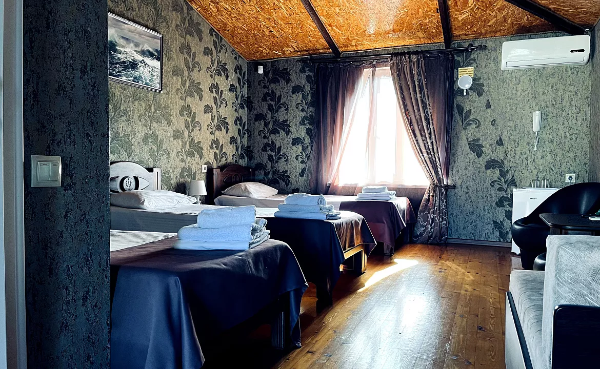 Стандартный трехместный номер с видом на море (Triple) (3/4). Отель "ПОСЕЙДОН". Гагра