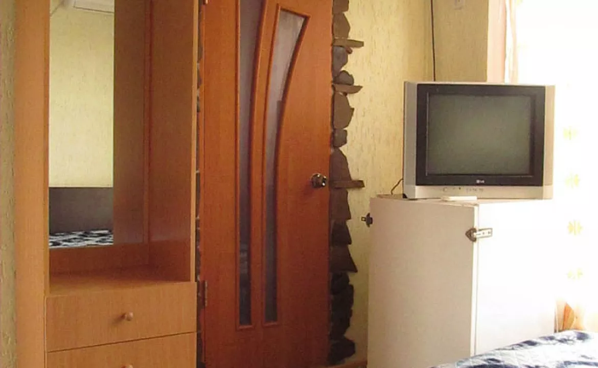 Трехместный номер стандарт с кухней. Гостевой дом "У Леопольдовича". Малореченское