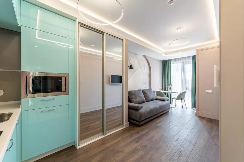 Апартаменты с 1 спальней. Квартира в многоквартирном доме Апартаменты ЖК «Красная площадь». Сочи