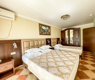 Люкс 2-х комнатный (большой) с балконом. Anzhelina Family Hotel. Люкс 2-х комнатный (большой) с балконом. Anzhelina Family Hotel.