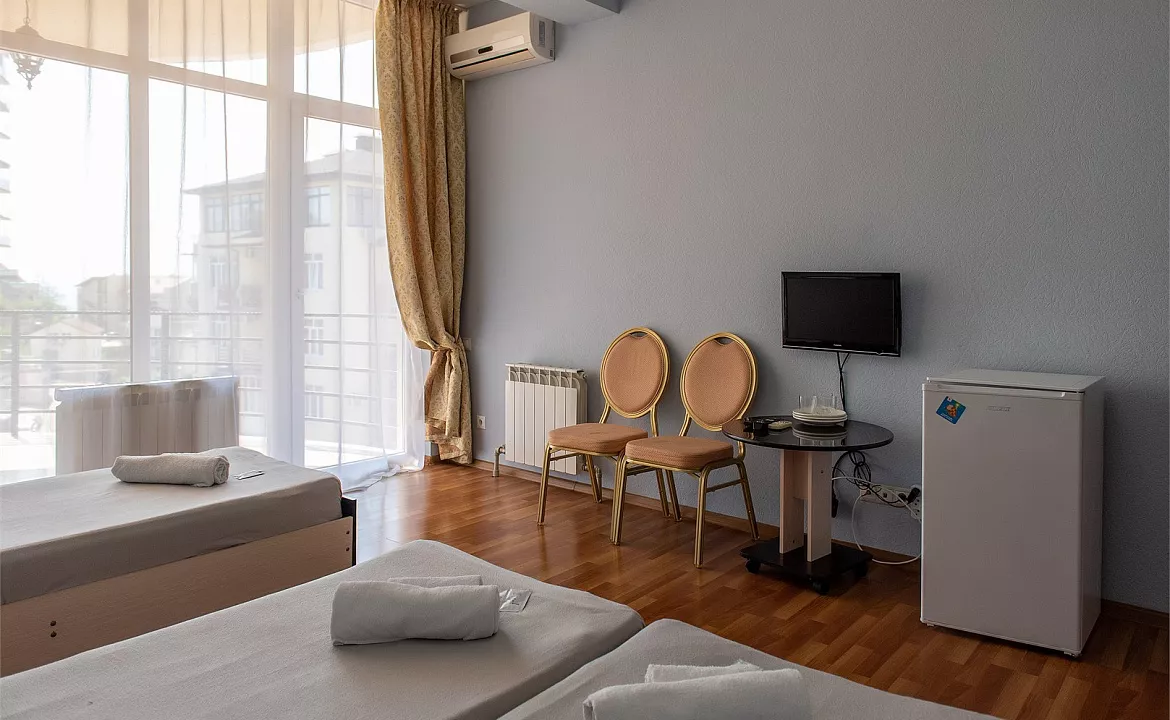 Трехместный номер с балконом и видом на бассейн. Отель "Ниагара Фоллс". Сочи