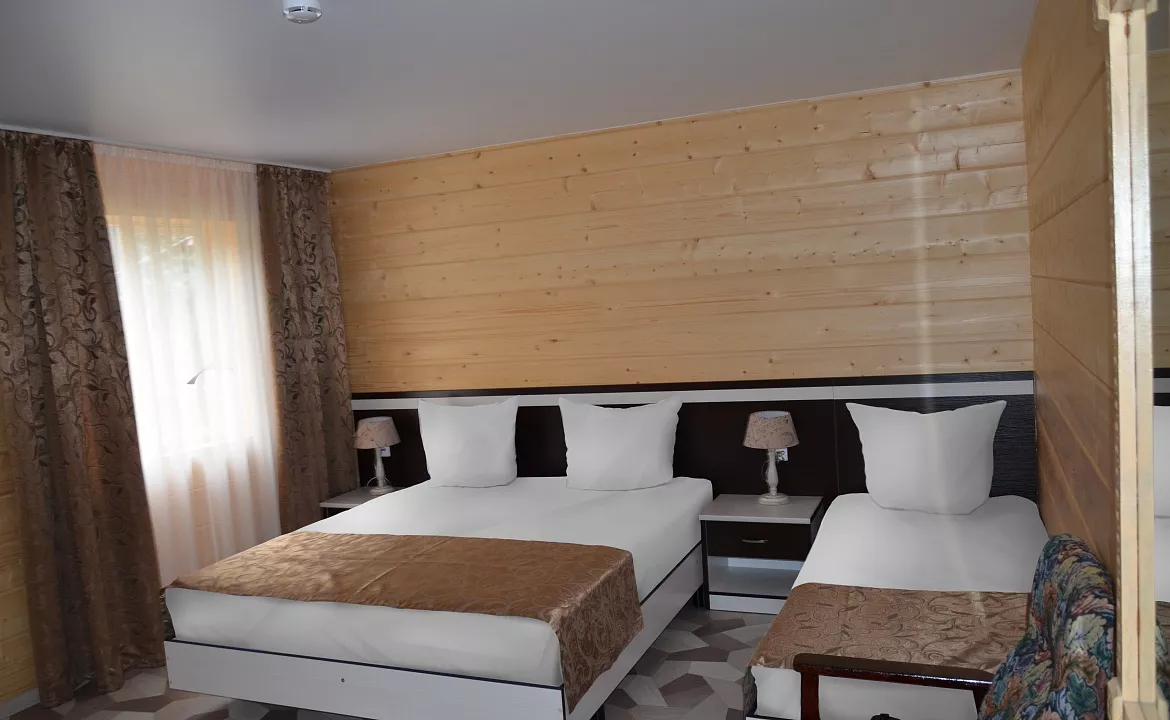 3- местный улучшенный стандарт. Отель Эко Парк отель SUNRISE. Благовещенская