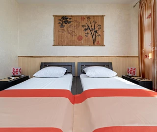 Двухместный номер с с/у. Хостел Bamboo Hotel. Двухместный номер с с/у. Хостел Bamboo Hotel.