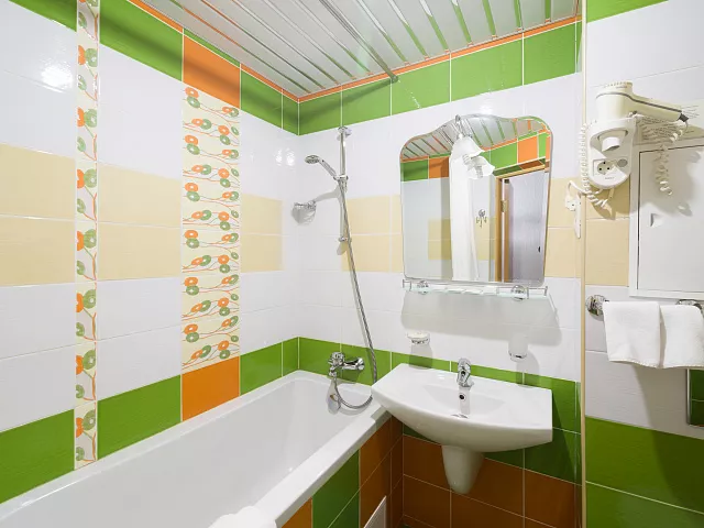 Однокомнатный двухместный номер улучшенной планировки с двуспальной кроватью и диваном. Отель "Магнолия". Сочи