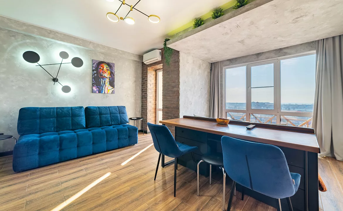 Студия с видом на Олимпийский парк. Апартаменты Deluxe ЖК Санни Хилл. Адлер