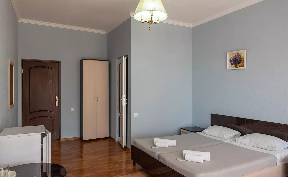 Трехместный номер с балконом и видом на бассейн. Отель "Ниагара Фоллс". Сочи