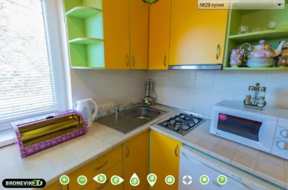 КОМНАТА №29, 4-Х МЕСТНОЕ ЖИЛЬЕ С КУХНЕЙ. Гостевой дом "Гурзуфские зори". Гурзуф