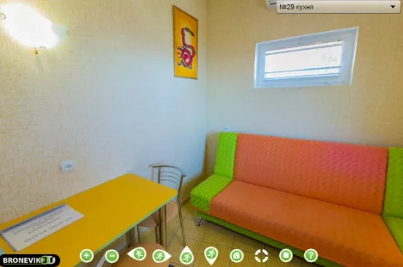 КОМНАТА №29, 4-Х МЕСТНОЕ ЖИЛЬЕ С КУХНЕЙ. Гостевой дом "Гурзуфские зори". Гурзуф