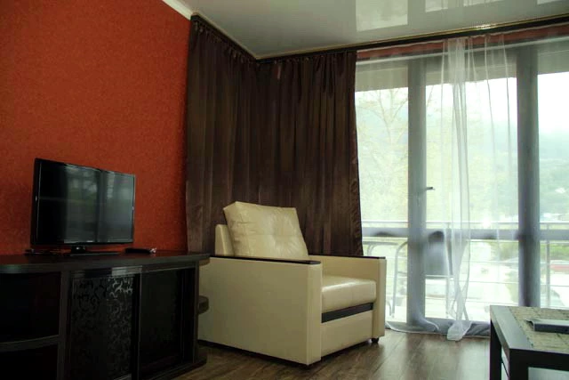 2-х комнатный номер, с балконом, с видом на горы/на море . Отель "ПОСЕЙДОН". Гагра